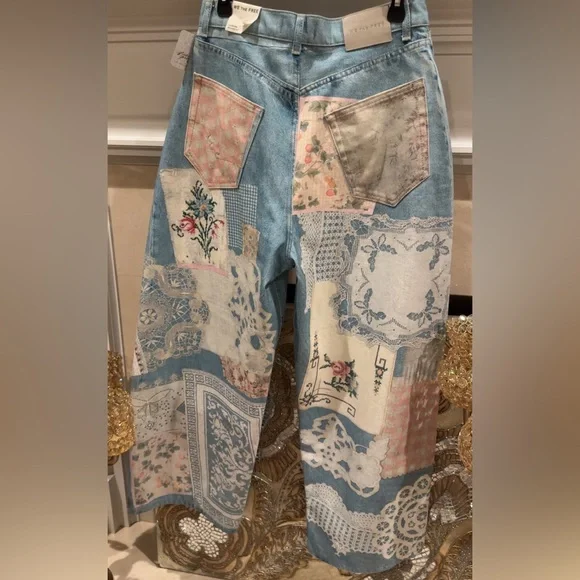 Free People Blue Patchwork soft Jeans🦋✨🦋 - Picture 10 of 16